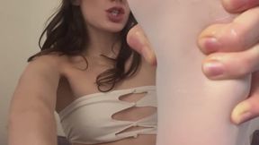 creamy stocking footjob cumshot encouragement