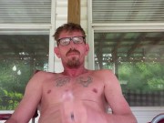 Solo play on the back porch