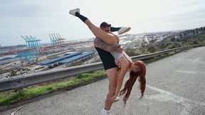 atlanta moreno contorts into every position in public