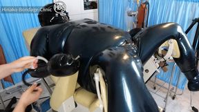 286lb (130kg) Latex Sub Vs the Gynecology Chair!