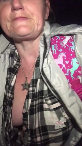 Got My Tits Out to Try and Cool Down Whilst Walking at Night