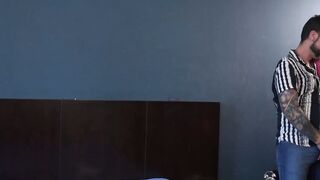 Latino stepson Bruno is rock hard while stepdad Joris raw plows him