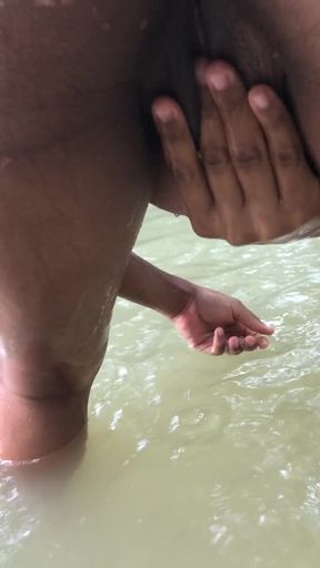 Spectacular moment from &quot;Modeling and jerking in the river everyone is invited&quot;