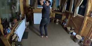 Tight Jeans Dance Slut Gagging Facefuck &amp; Cum on My Tangas
