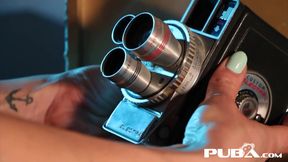 Hot Nicole Aniston films hot red-head Tana before making her cum