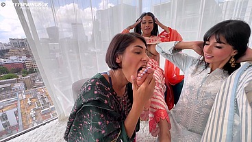 Three Desi Bhabis gone wild