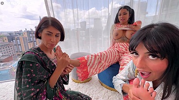 Three Desi Bhabis gone wild