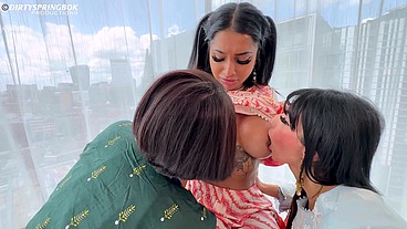 Three Desi Bhabis gone wild