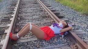 Sailor Mars Tied To Tracks