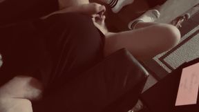 Horny stachebear all splayed out edging his hairy little dick with a small vibrating ring and gets all worked up verbally.
