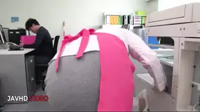 Asian Office Lady Chihiro Akino Delivers Hardcore Blowjob and Craves Creampie Finish