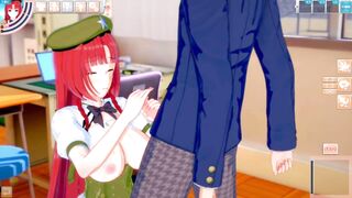 [Hentai Game Koikatsu! ]Have sex with Touhou Big tits Hon Meirin. 3DCG Erotic Anime Video.