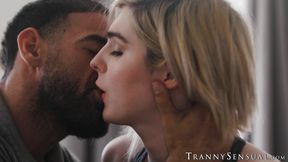 TS Ella Hollywood seduces her ex stepdad Ricky Larkin with tight hole