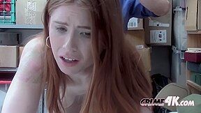 Redhead Pepper Gets Her Pussy Stuffed With Investigator