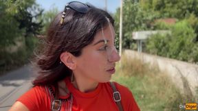 Crazy Girl Sucking Dick in the Bushes - Huge Facial Cumwalk