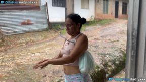 A little bath and I take her home.