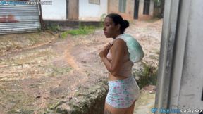 A little bath and I take her home.