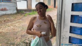 A little bath and I take her home.