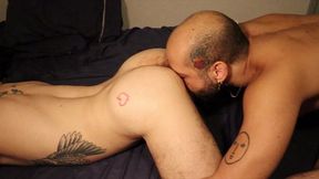 shoving his filthy underwear on my face while he fucks me bareback