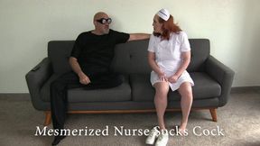 Mesmerized nurse sucks cock on command 6