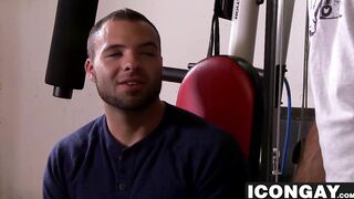 Nick takes it slow and easy moving his dick back and forth