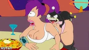 Amy Takes Wild Ride on Massive Dick During Crazy Futurama Party Orgy