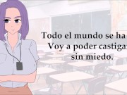 JOI profesora te masturba con unas cuerdas.