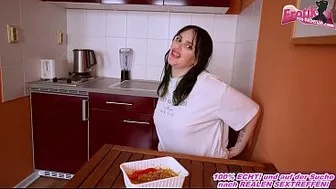 Chubby German slut seduces shy postman into sex