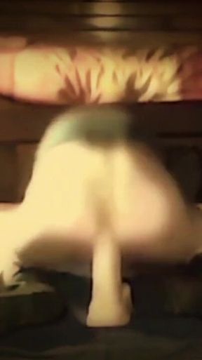 Anal Pounding with a Huge Dildo