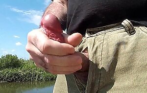 Public Boat Masturbation and Cum Shot