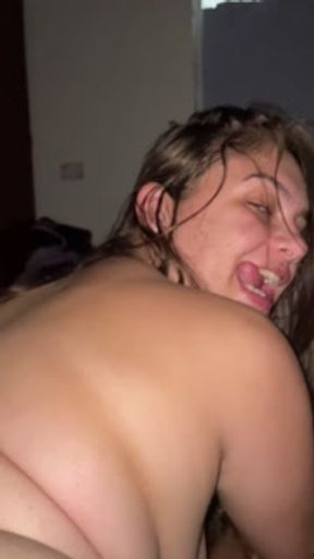 I tore my sister-in-law's ass while she laughed