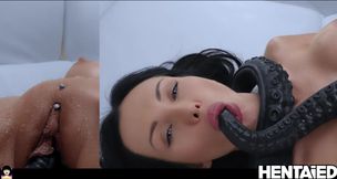 HENTAIED - Deep Vagina & Perfect Crempie Cumshot with Alien Monster by Sasha Rose