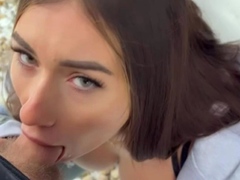Blonde Blowjob Babe Performs A Sloppy POV Cocksucking