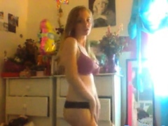 Sexy Blonde Teen Strips