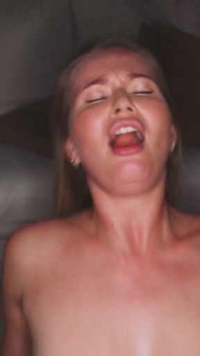 Horny Stella Cardo gives sloppy blowjob with her massive tits bouncing   Clip 1