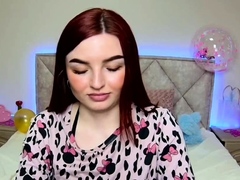 Solo redhead amateur babe NicolPot have fun on webcam