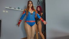 You See Reactions Of Captain Marvel When Black Mamba Tickle Her Feet - Part 1
