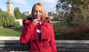 busty blonde fucked by two horny guys