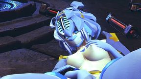 robot girl fingering her self - 3d hentai