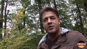 Horny Guy Picks up an Older Blonde for Outdoor Sex