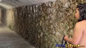 Adorable Phillipine jock tugs his throbbing cock during an interview