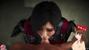 Resident Evil parody: Lyon's huge dong in Ada Wong's mouth
