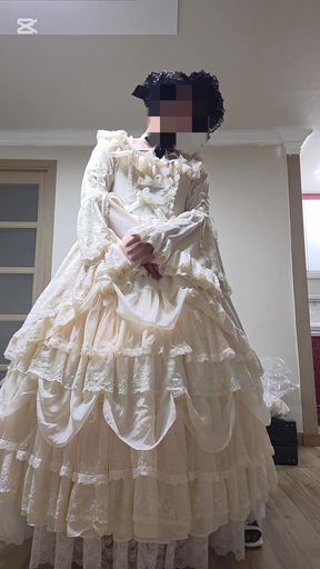 a cross-dresser dancing in a dress