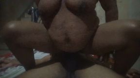 Fat Ass Aunty Sucking and Riding My Cock