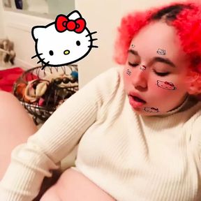 Hello kitty fucks her pussy