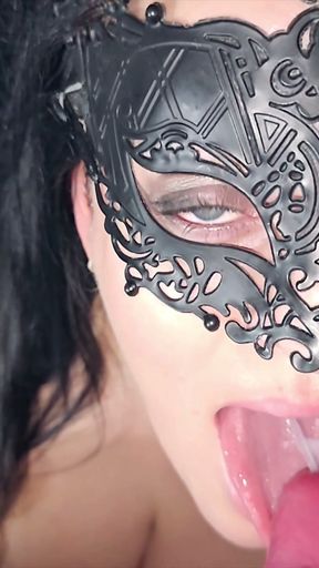 Amateur Milf Sucks Her Neighbor's Cock and Swallows His Cum Before Her Husband Gets Home - Millie Fox   Clip 1