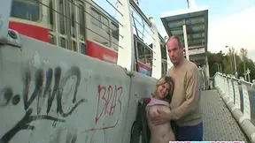 Curvy Blonde Teen Gets Fucked by Stranger Right Outdoors Publicly