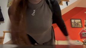 Miss Nastya surprises her slave by Edging, sounding and washing her slave penis with her new smoky latex gloves