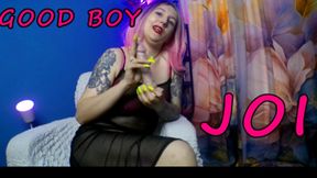 Lady Angela good boy JOI long neon nails cum countdown