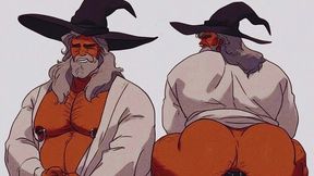 the old wizard of the kingdom likes to give his ass to the subjects of the castle. anime hentai fantasy